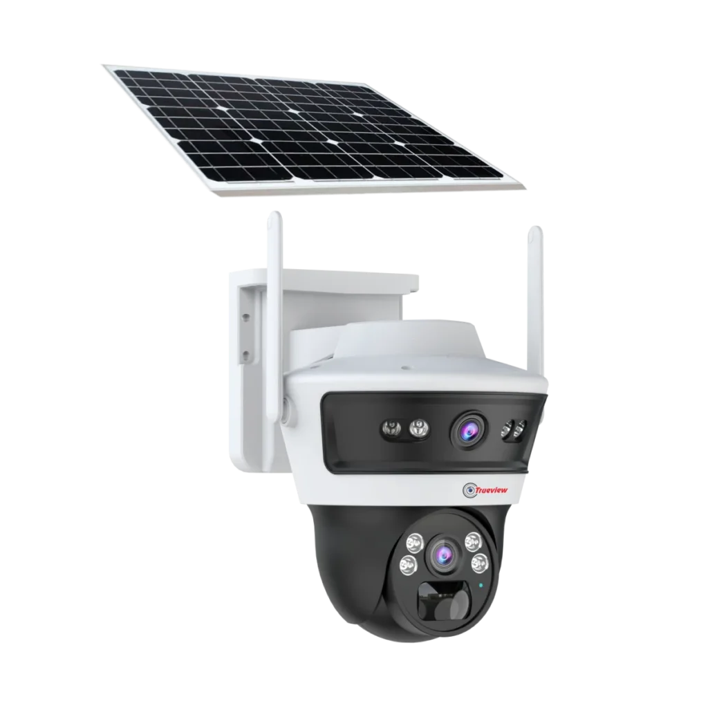 Trueview T18200 4G Mini PT Solar Linkage 3MP+3MP Dual Intelligent Security Camera (64GB, 1 Channel)