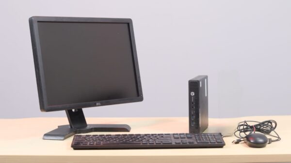 SECOND HAND HP TINY PC FULL SET- I3 6TH GEN, 8GB RAM, 500GB HDD, 19 INCHES MONITOR