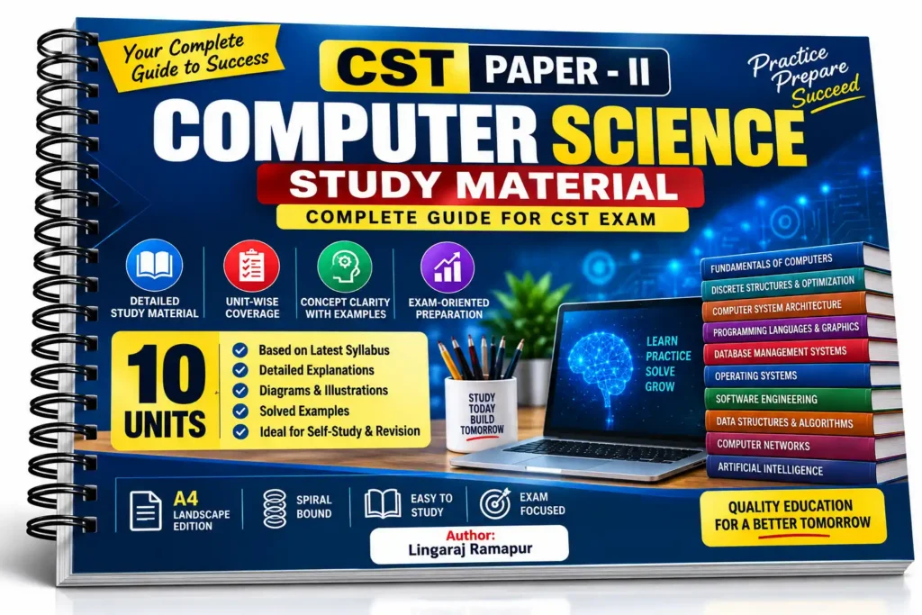 CST Paper-II Computer Science – Complete Study Material Printed BOOK