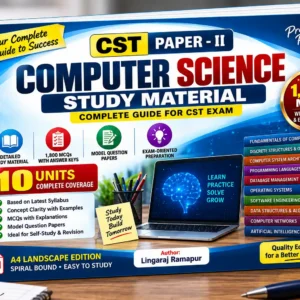 CST Paper-II Computer Science – 1,800 MCQ Question Bank Printed BOOK