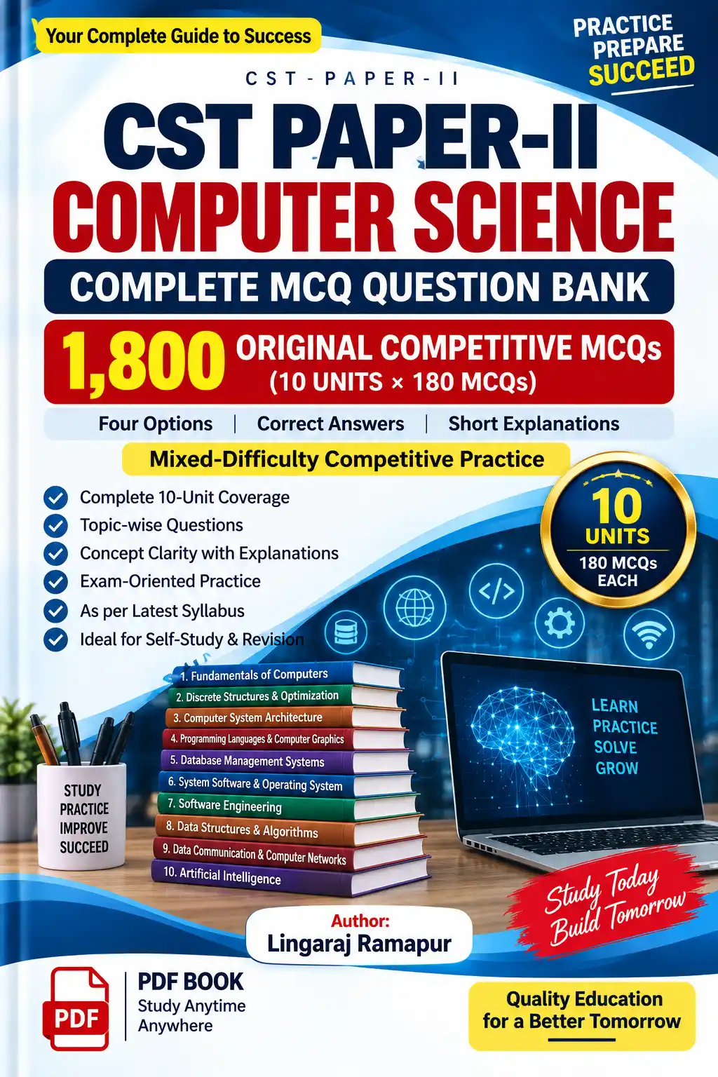 CST Paper-II – Computer Science: Complete MCQ Question Bank - PDF Material