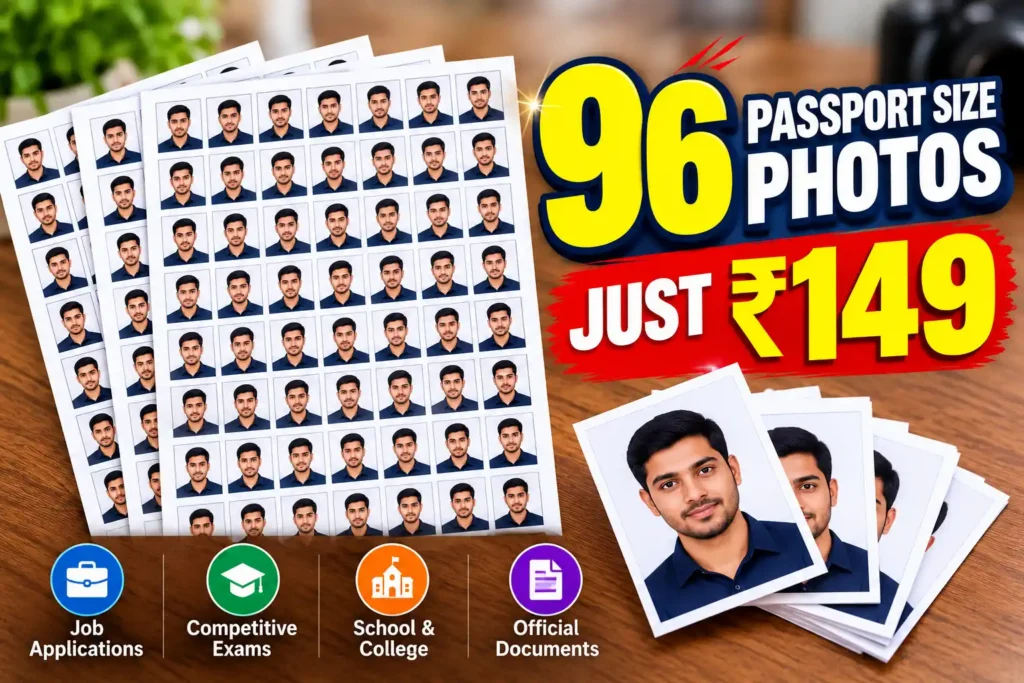 96 Passport Size Photos for Just ₹149 | Photo Printing Offer