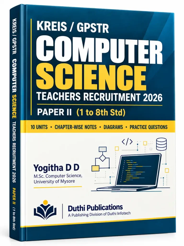 KREIS / GPSTR Computer Science Teachers Recruitment 2026 – Paper 2 (1st to 8th Standard) | Complete Study Material